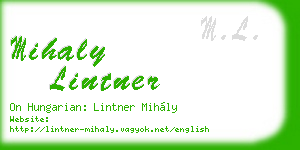 mihaly lintner business card